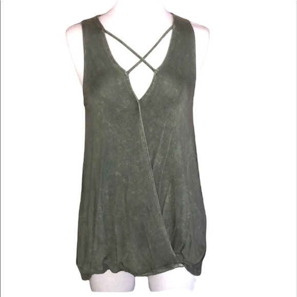 2/15 Alya - Army Green Surplice Tank - Picture 1 of 11
